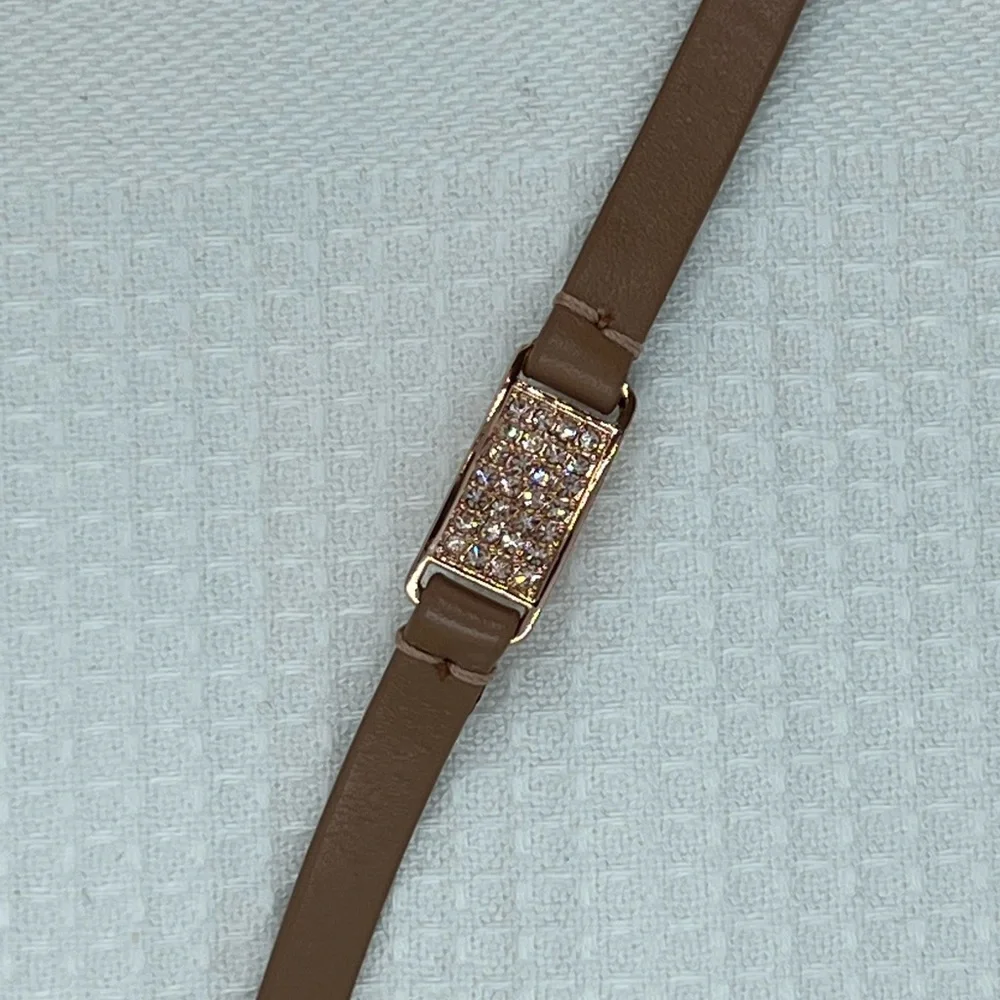 NWOT💍 Michael Kors Leather Double Wrap Bracelet Tan/Rose Gold